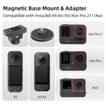 Supporto magnetico a sgancio rapido Sunnylife con inclinazione regolabile di 1/4 e 180° per Insta360 X4 Air / X5 / Ace / Ace Pro 2 / 1, DZ-142 For Insta360 X4 Air / X5