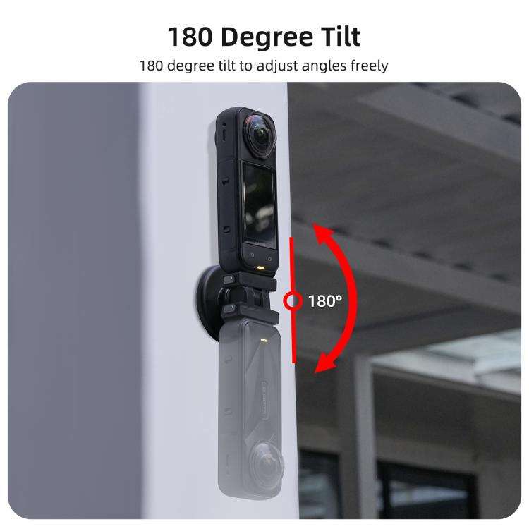Supporto magnetico a sgancio rapido Sunnylife con inclinazione regolabile di 1/4 e 180° per Insta360 X4 Air / X5 / Ace / Ace Pro 2 / 1, DZ-142 For Insta360 X4 Air / X5