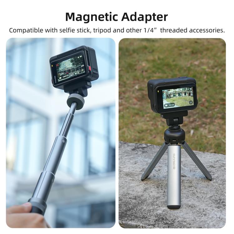 Supporto magnetico a sgancio rapido Sunnylife con inclinazione regolabile di 1/4 e 180° per Insta360 X4 Air / X5 / Ace / Ace Pro 2 / 1, DZ-142 For Insta360 X4 Air / X5