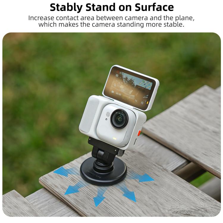 Per Insta360 GO Ultra, supporto magnetico a sgancio rapido Sunnylife, staffa da tavolo regolabile con inclinazione di 1/4 e 180°., DZ-143 For Insta360 GO Ultra