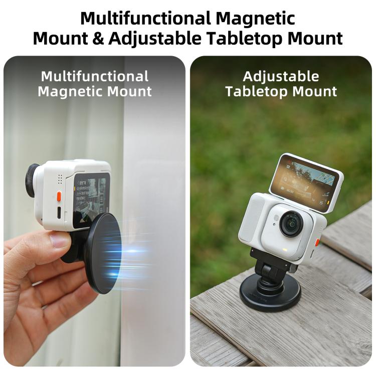Per Insta360 GO Ultra, supporto magnetico a sgancio rapido Sunnylife, staffa da tavolo regolabile con inclinazione di 1/4 e 180°., DZ-143 For Insta360 GO Ultra