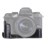 Base mezza custodia per fotocamera in pelle PU con filo da 1/4 di pollice per Canon EOS M5, For Canon M5