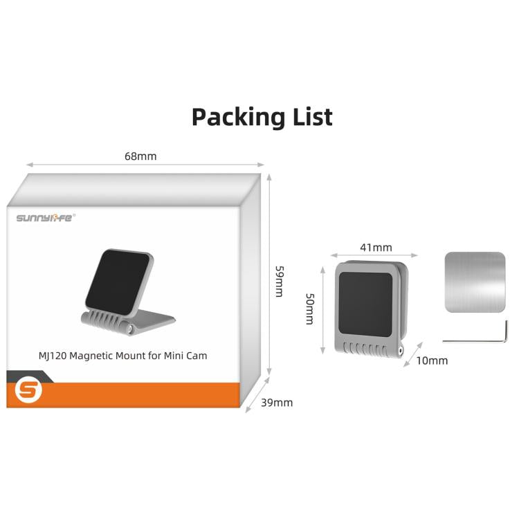 Supporto magnetico universale Sunnylife, base da tavolo portatile con angolazione regolabile e rotazione a 180° per mini fotocamere., Universal