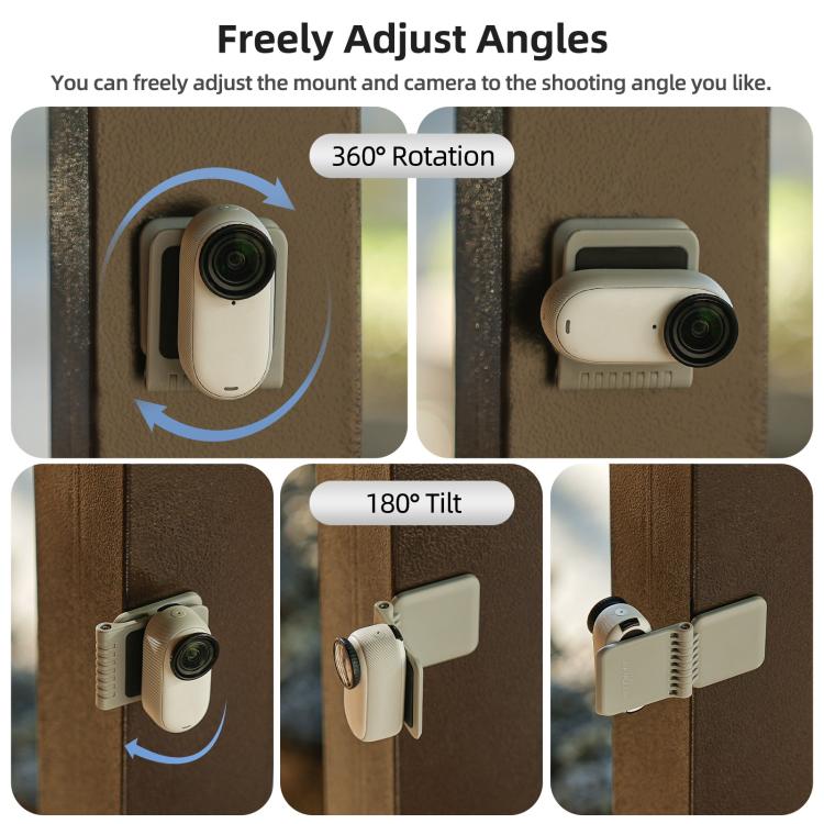 Supporto magnetico universale Sunnylife, base da tavolo portatile con angolazione regolabile e rotazione a 180° per mini fotocamere., Universal