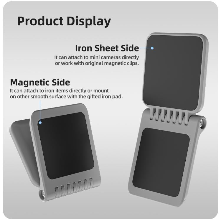 Supporto magnetico universale Sunnylife, base da tavolo portatile con angolazione regolabile e rotazione a 180° per mini fotocamere., Universal