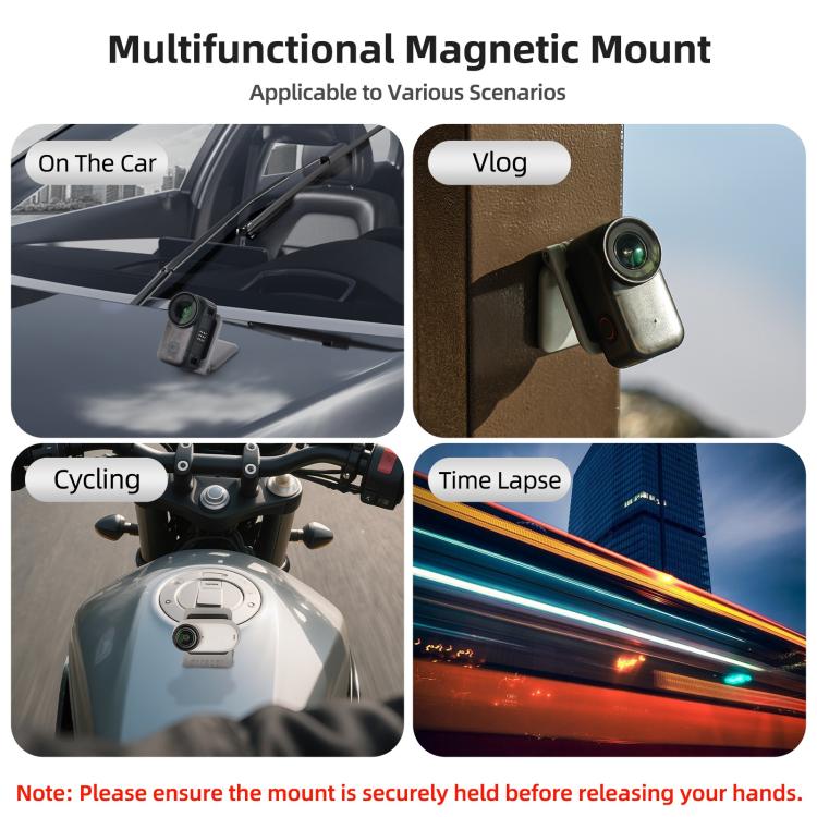 Supporto magnetico universale Sunnylife, base da tavolo portatile con angolazione regolabile e rotazione a 180° per mini fotocamere., Universal