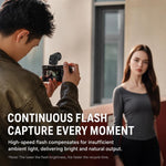 Desiontal F02 Mini flash da montare sulla fotocamera per fotocamere mirrorless, F02(Black), F02 (White)