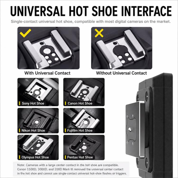 Desiontal F02 Mini flash da montare sulla fotocamera per fotocamere mirrorless, F02(Black), F02 (White)