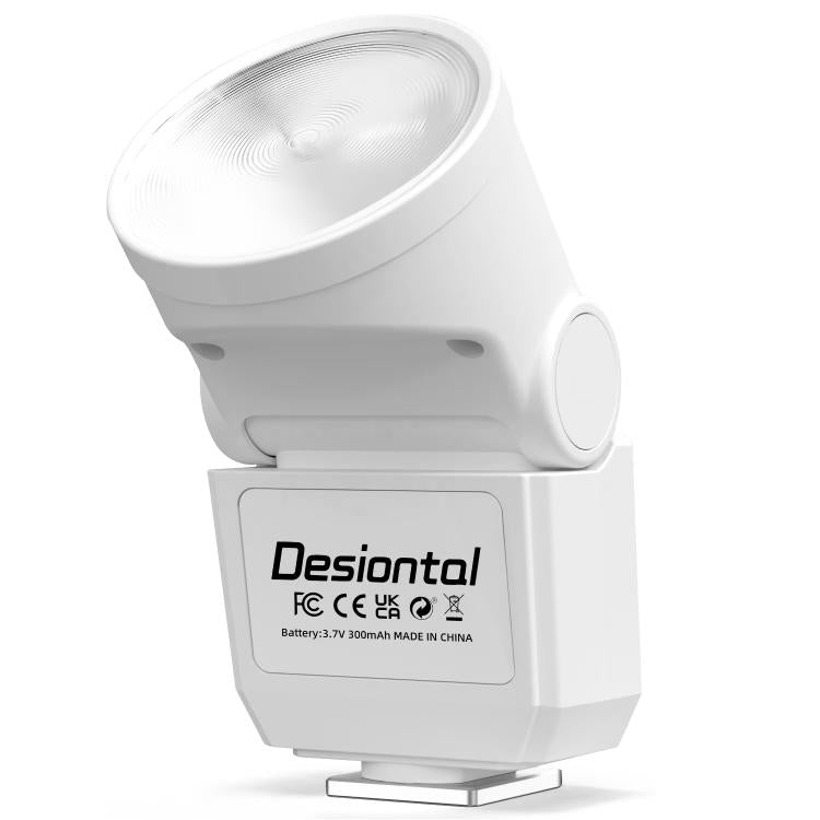 Desiontal F02 Mini flash da montare sulla fotocamera per fotocamere mirrorless, F02(Black), F02 (White)