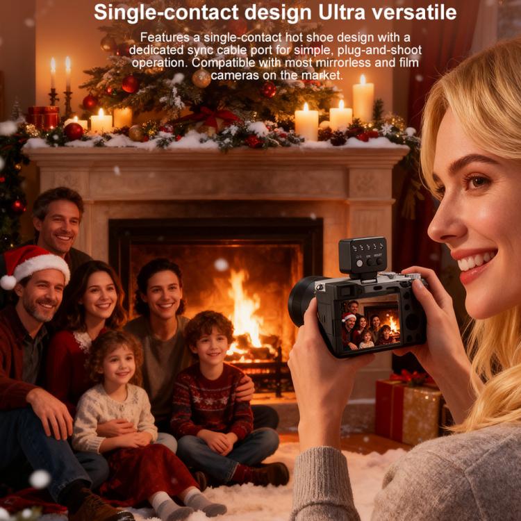 Desiontal F03 Mini Flash da montare sulla fotocamera per fotocamere mirrorless, F03