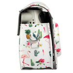 Borsa protettiva per fotocamera in pelle PU modello Flamingo Cactus per fotocamera FUJIFILM Instax Mini 7S / 7C, Flamingo Cactus
