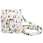 Borsa protettiva per fotocamera in pelle PU modello Flamingo Cactus per fotocamera FUJIFILM Instax Mini 7S / 7C, Flamingo Cactus