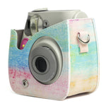 Borsa protettiva per fotocamera in pelle PU modello pittura a olio arcobaleno per fotocamera FUJIFILM Instax Mini 7S / 7C, Rainbow Oil