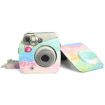 Borsa protettiva per fotocamera in pelle PU modello pittura a olio arcobaleno per fotocamera FUJIFILM Instax Mini 7S / 7C, Rainbow Oil