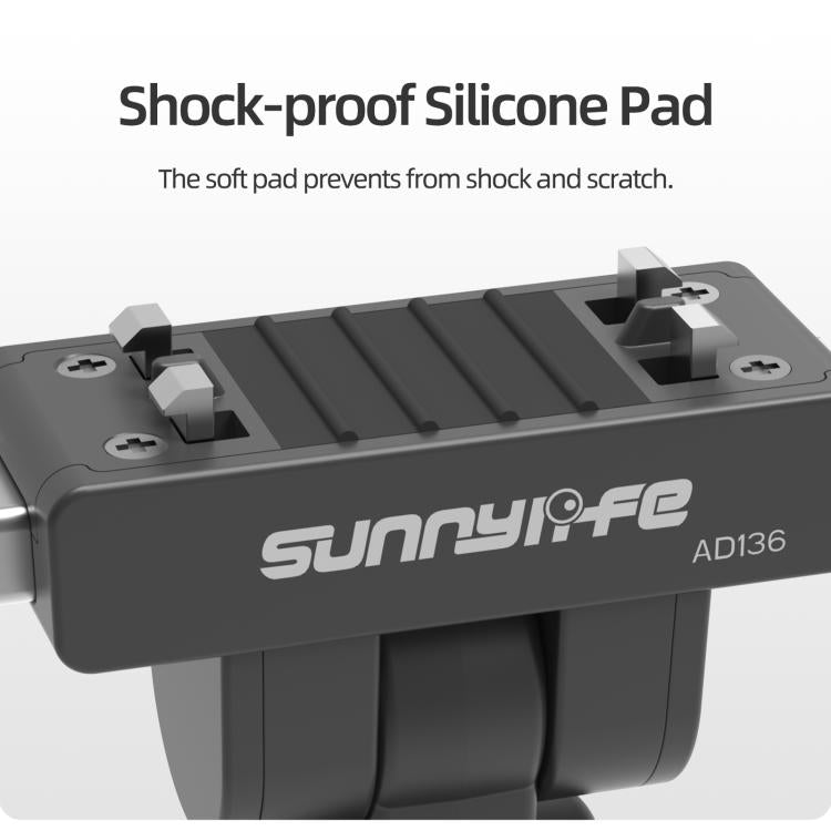 Adattatore magnetico a sgancio rapido Sunnylife, supporto per selfie stick regolabile con inclinazione di 180° da 1/4" per Insta360 X4 Air / X5 / Ace Pro 2 / 1 / Ace, AD136 For Insta360 X4 Air / X5