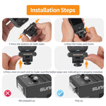 Adattatore magnetico a sgancio rapido Sunnylife, supporto per selfie stick regolabile con inclinazione di 180° da 1/4" per Insta360 X4 Air / X5 / Ace Pro 2 / 1 / Ace, AD136 For Insta360 X4 Air / X5