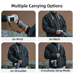Tracolla universale a sgancio rapido Sunnylife, regolabile, larga 3,2 cm, sicura e adatta per fotocamere DSLR.