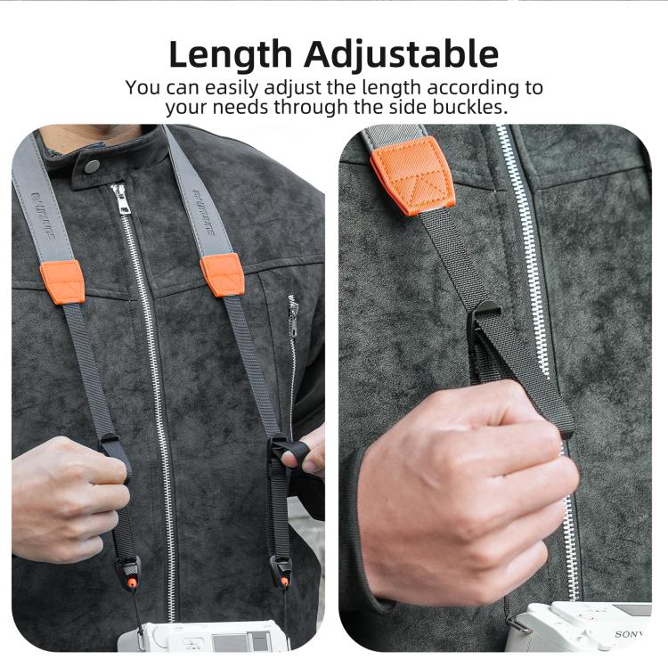 Tracolla universale a sgancio rapido Sunnylife, regolabile, larga 3,2 cm, sicura e adatta per fotocamere DSLR.