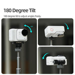 Adattatore magnetico a sgancio rapido Sunnylife per Insta360 GO Ultra, interfaccia da 1/4, inclinazione regolabile a 180°, supporto per selfie stick., AD137 For Insta360 GO Ultra