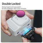 Adattatore magnetico a sgancio rapido Sunnylife per Insta360 GO Ultra, interfaccia da 1/4, inclinazione regolabile a 180°, supporto per selfie stick., AD137 For Insta360 GO Ultra