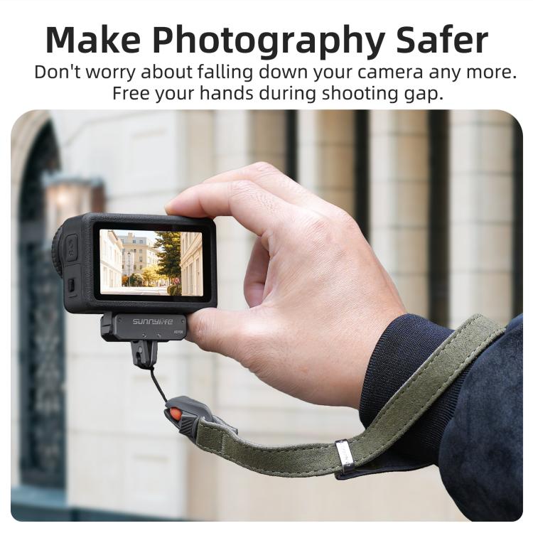 Cinghia da polso universale a sgancio rapido Sunnylife, regolabile, morbida e sicura, per action camera.