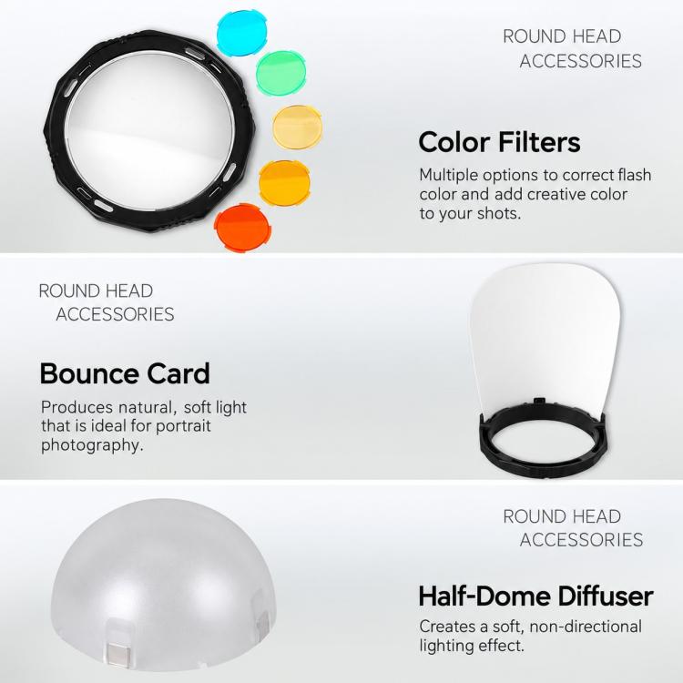 TRIOPO TR-09 Magnetic Round Head Flash Softbox Kit, TR-09