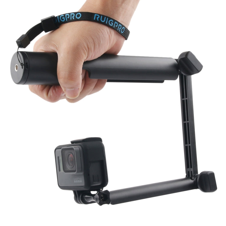 Monopiede a 3 vie + bastone selfie con supporto magico per GoPro Hero11 Black / HERO10 Black / HERO9 Black /HERO8 / HERO7 /6 /5 /5 Session /4 Session /4 /3+ /3 /2 /1, Insta360 ONE R, DJIOsmo Action e altre action cam, lunghezza: 24,5-63 cm             ...