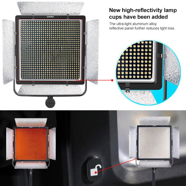 YONGNUO YN900 II Illuminazione a LED dimmerabile con 900 LED, temperatura colore 3200-5600K, luce video da studio, YN900 II