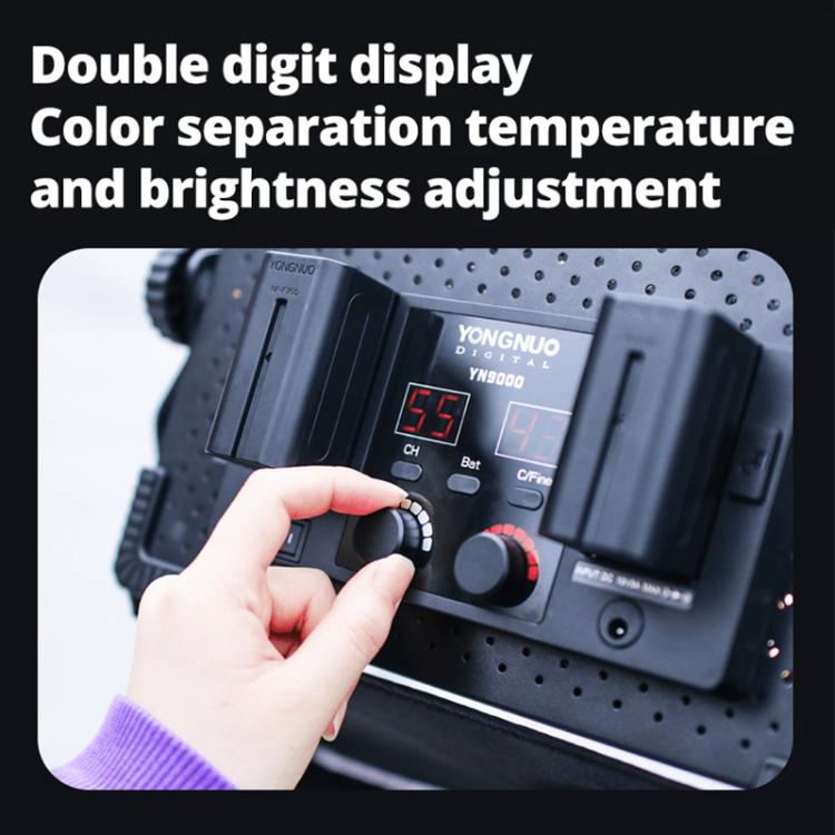 YONGNUO YN9000 900 LED Illuminazione dimmerabile Studio 3200-5600K Luce video, YN9000 3200-5600K