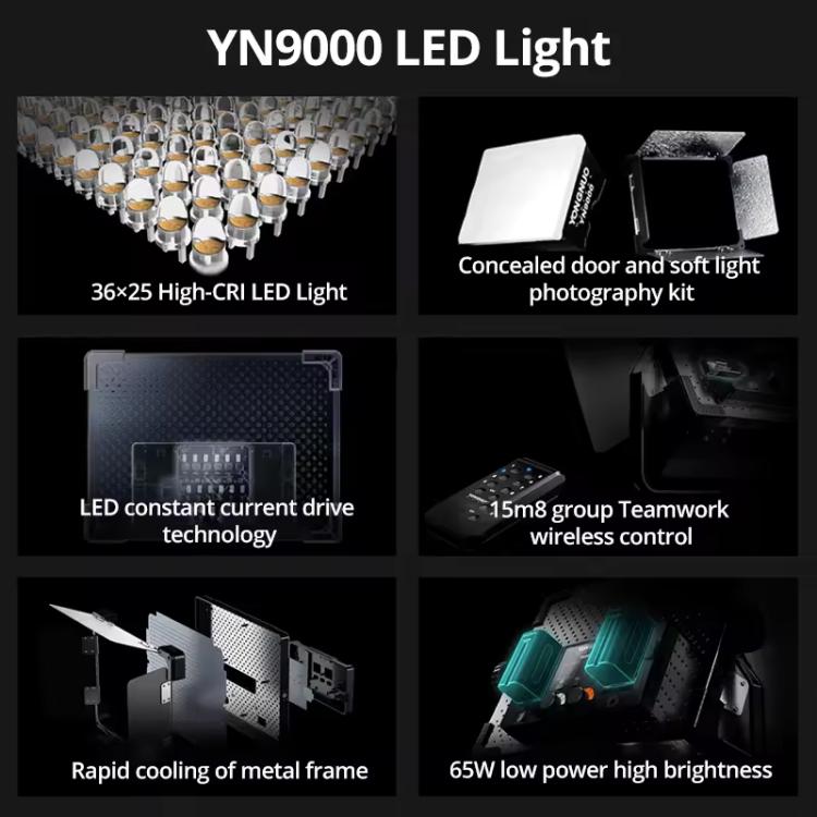 YONGNUO YN9000 900 LED Illuminazione dimmerabile Studio 5600K Luce video, YN9000 5600K