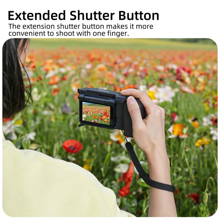 Impugnatura ergonomica per Insta360 GO Ultra Sunnylife Street Photography, con pulsante di sgancio rapido., For Insta360 GO Ultra (Black), For Insta360 GO Ultra (White)