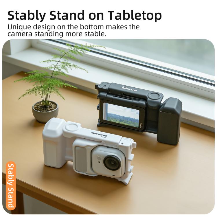 Impugnatura ergonomica per Insta360 GO Ultra Sunnylife Street Photography, con pulsante di sgancio rapido., For Insta360 GO Ultra (Black), For Insta360 GO Ultra (White)