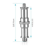 Staffa per luce flash Adattatore filettato in alluminio da 1/4 a 3/8