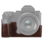 Base mezza custodia per fotocamera in pelle PU con filo da 1/4 di pollice per FUJIFILM GFX 50S, For FUJIFILM GFX 50S