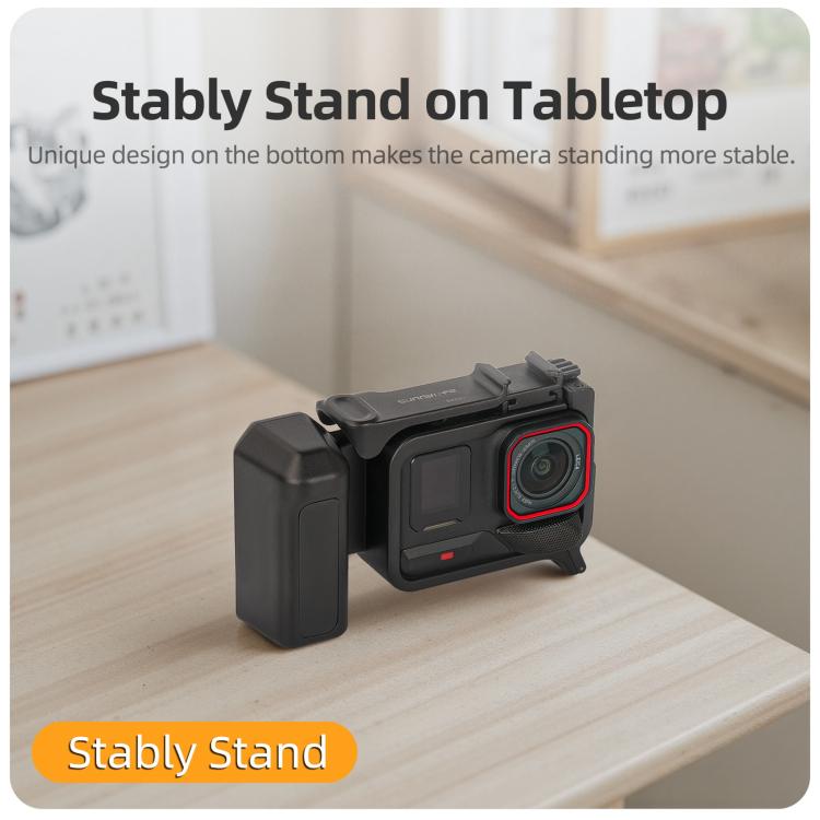 Impugnatura ergonomica Sunnylife per fotografia di strada, con sgancio rapido per Insta360 Ace Pro 2/1, EP2-BK037 For Insta360 Ace Pro 2 / 1