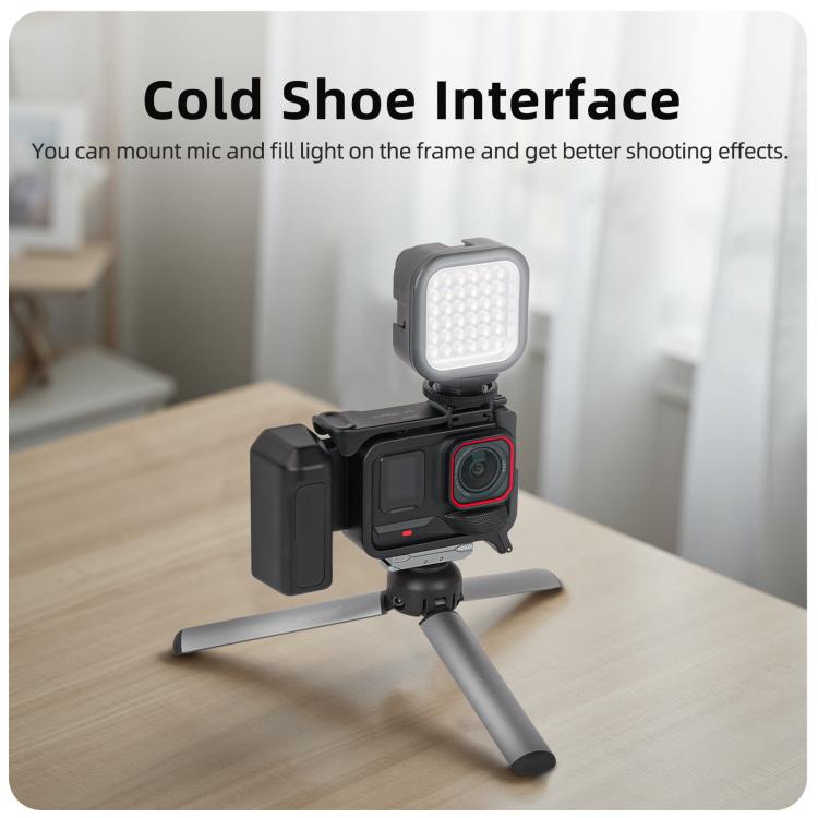 Impugnatura ergonomica Sunnylife per fotografia di strada, con sgancio rapido per Insta360 Ace Pro 2/1, EP2-BK037 For Insta360 Ace Pro 2 / 1