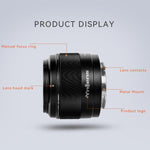 Obiettivo a focale fissa YONGNUO YN50MM F1.8S DA DSM II per sensori APS-C e fotocamere mirrorless Sony con attacco E., YN50mm F1.8S