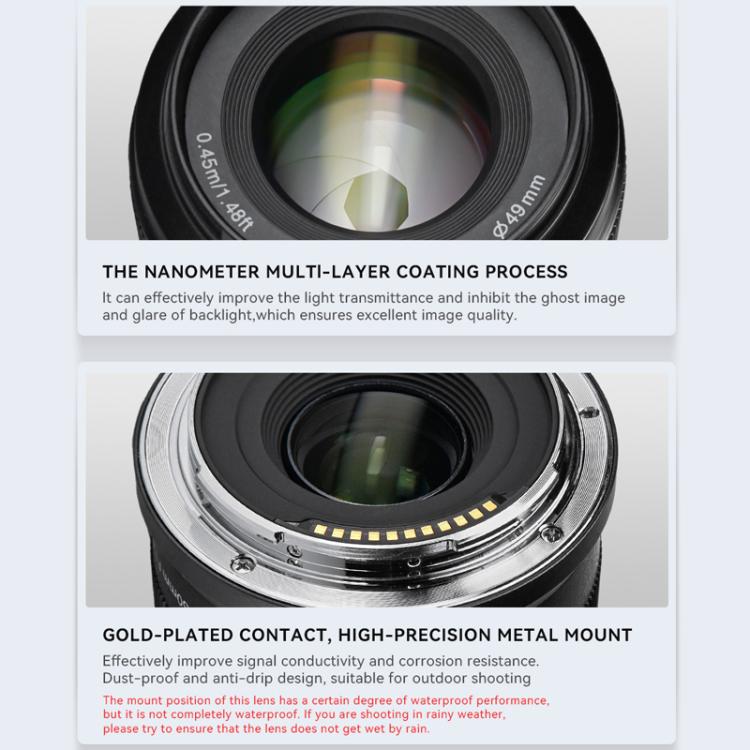 Obiettivo YONGNUO YN50MM F1.8Z DA DSM con autofocus per fotocamere mirrorless Nikon con attacco Z, formato APS-C., YN50mm F1.8Z