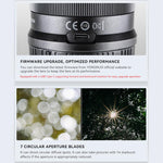 Obiettivo YONGNUO YN50MM F1.8Z DA DSM con autofocus per fotocamere mirrorless Nikon con attacco Z, formato APS-C., YN50mm F1.8Z