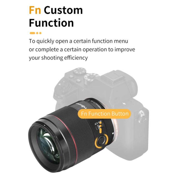Obiettivo a focale fissa YONGNUO YN85MM F1.8S DSM per fotocamere full-frame Sony ILCE-7M4 / ILCE-7SM3 con attacco E., YN85mm F1.8S