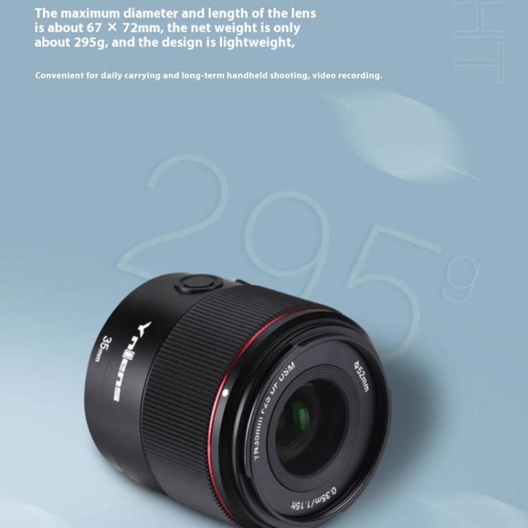 Obiettivo grandangolare a focale fissa YONGNUO YN35mm F2S DF DSM per fotocamere full-frame con attacco Sony E., YN35mm F2S