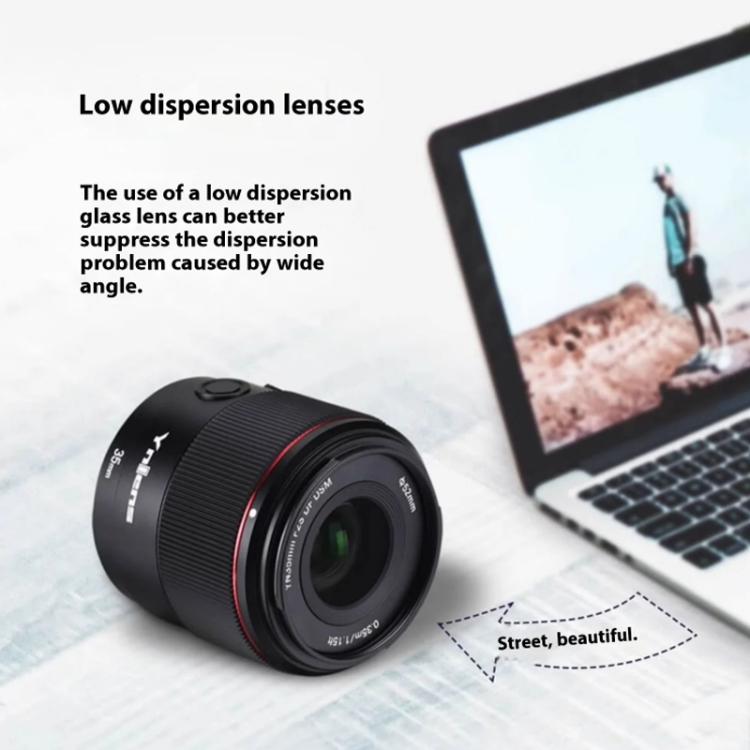 Obiettivo grandangolare a focale fissa YONGNUO YN35mm F2S DF DSM per fotocamere full-frame con attacco Sony E., YN35mm F2S