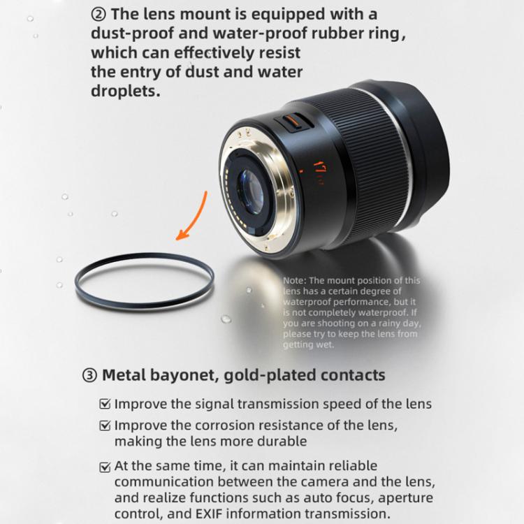 Obiettivo YONGNUO YN17mm F1.7M con attacco M4/3 per fotocamere mirrorless, YN17mm F1.7M