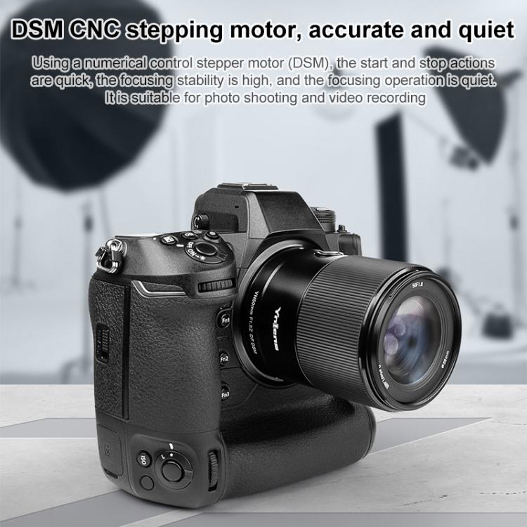Obiettivo YONGNUO YN50mm F1.8Z DF DSM Full Frame Auto Focus Standard Prime per fotocamere mirrorless Nikon con attacco Z, YN50mm F1.8Z Full Frame