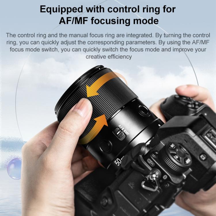 Obiettivo YONGNUO YN50mm F1.8Z DF DSM Full Frame Auto Focus Standard Prime per fotocamere mirrorless Nikon con attacco Z, YN50mm F1.8Z Full Frame