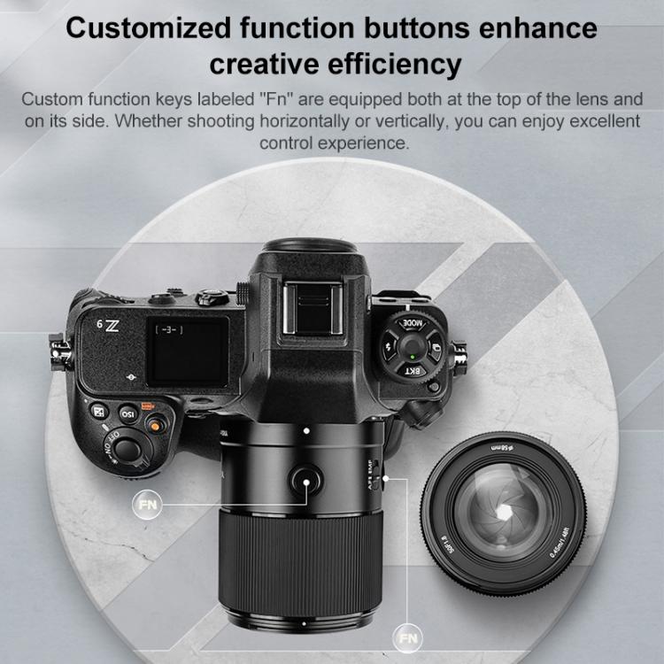 Obiettivo YONGNUO YN50mm F1.8Z DF DSM Full Frame Auto Focus Standard Prime per fotocamere mirrorless Nikon con attacco Z, YN50mm F1.8Z Full Frame