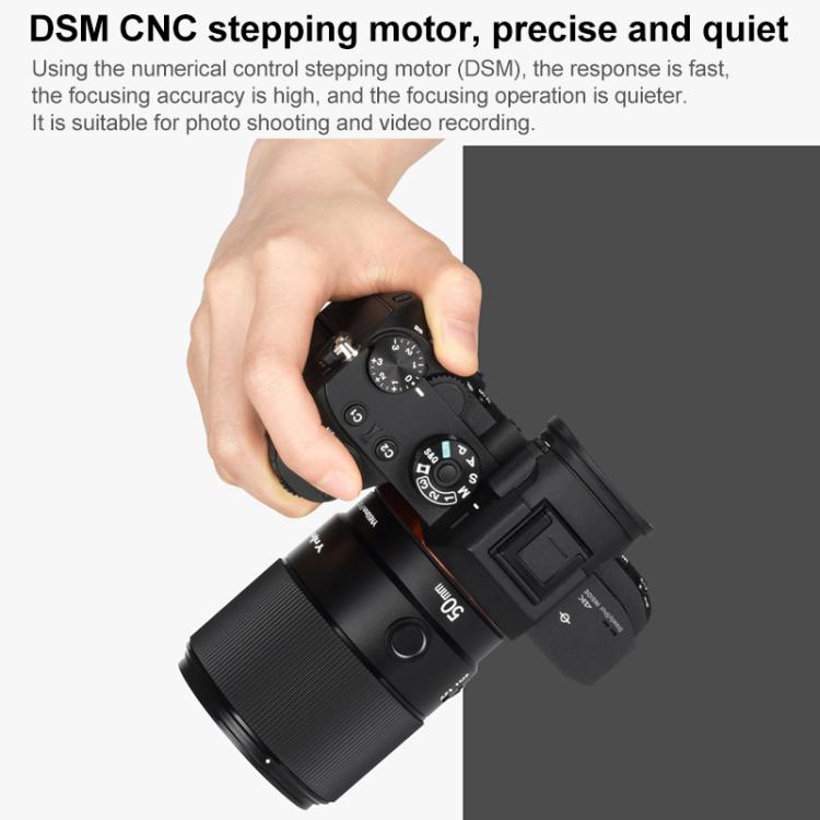 Obiettivo YONGNUO YN50mm F1.8S DF DSM Full Frame Auto Focus Standard Prime per fotocamere mirrorless Sony con attacco E, YN50mm F1.8S Full Frame