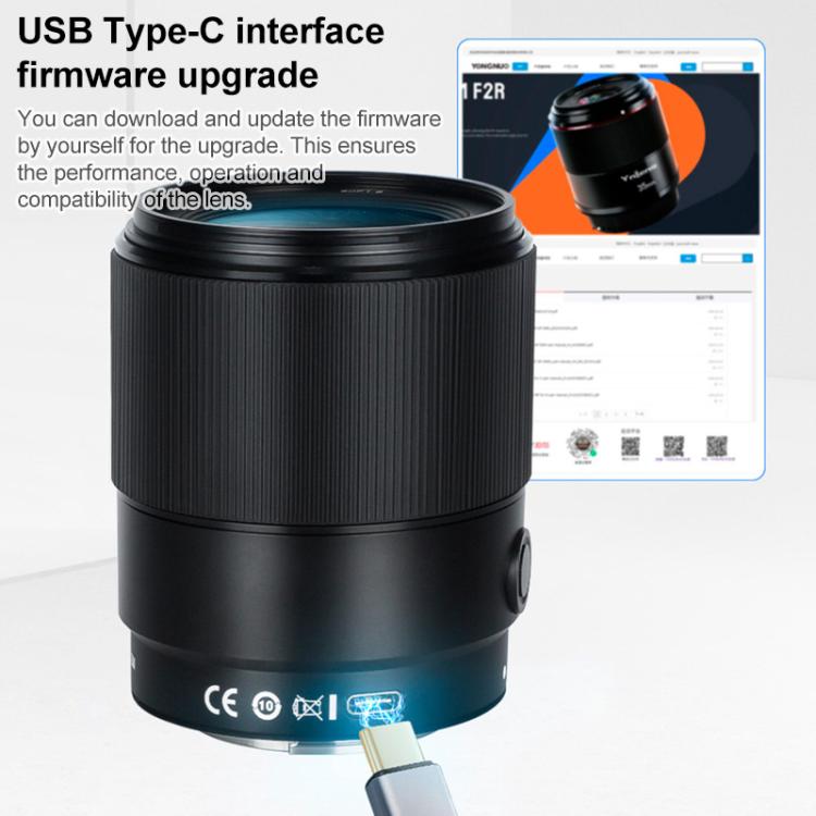 Obiettivo YONGNUO YN50mm F1.8S DF DSM Full Frame Auto Focus Standard Prime per fotocamere mirrorless Sony con attacco E, YN50mm F1.8S Full Frame