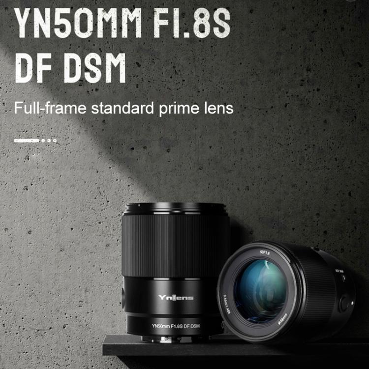 Obiettivo YONGNUO YN50mm F1.8S DF DSM Full Frame Auto Focus Standard Prime per fotocamere mirrorless Sony con attacco E, YN50mm F1.8S Full Frame