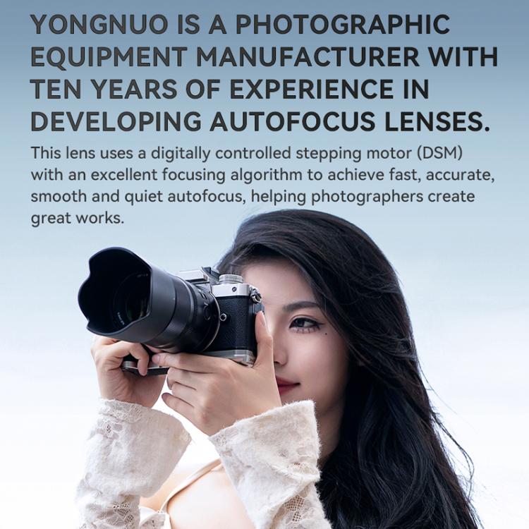 Obiettivo YONGNUO YN56mm F1.4Z DA DSM WL Pro per sensori APS-C con telecomando per attacco Nikon Z., YN56mm F1.4Z DA DSM WL Pro